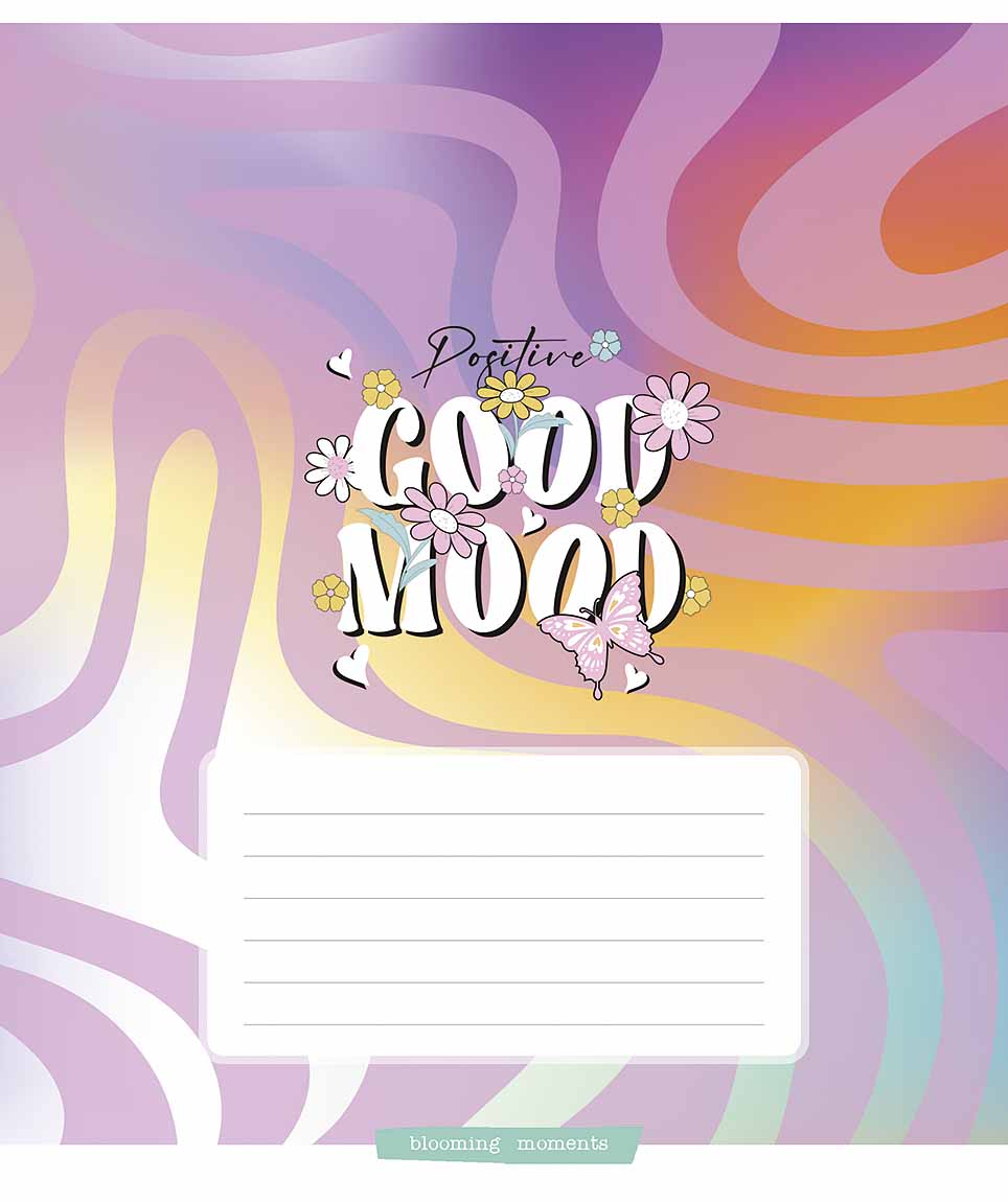 Зошит 24арк. кліт. Школярик "Good mood" (дівч.) виб. УФ-лак №024-3504K(25)(200) — фото товару | Канцелярський Сад