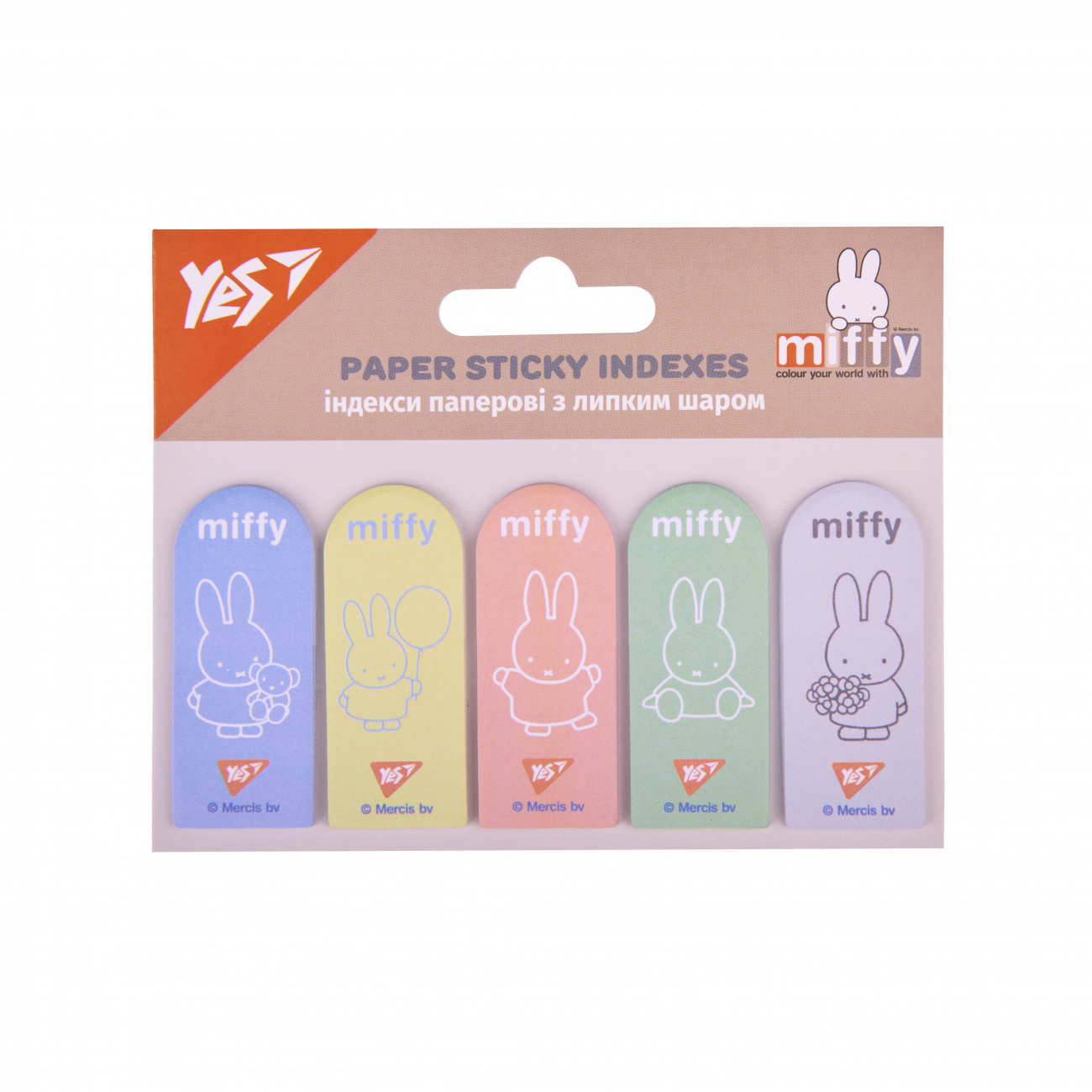 Стікери-закладки папер. "Yes" Miffy 55х22мм 100шт №170440(24) — купити | Канцелярський Сад