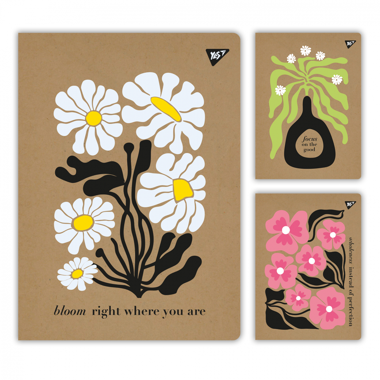 Зошит А4 48арк. кліт. "Flowers" №681997/Yes/(3)(60) — фото товару | Канцелярський Сад