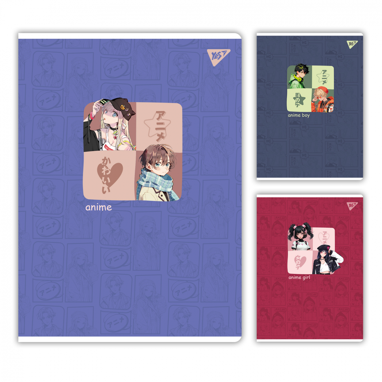 Зошит А4 80арк. кліт. "Anime" №682004/Yes/(3)(36) — фото товару | Канцелярський Сад