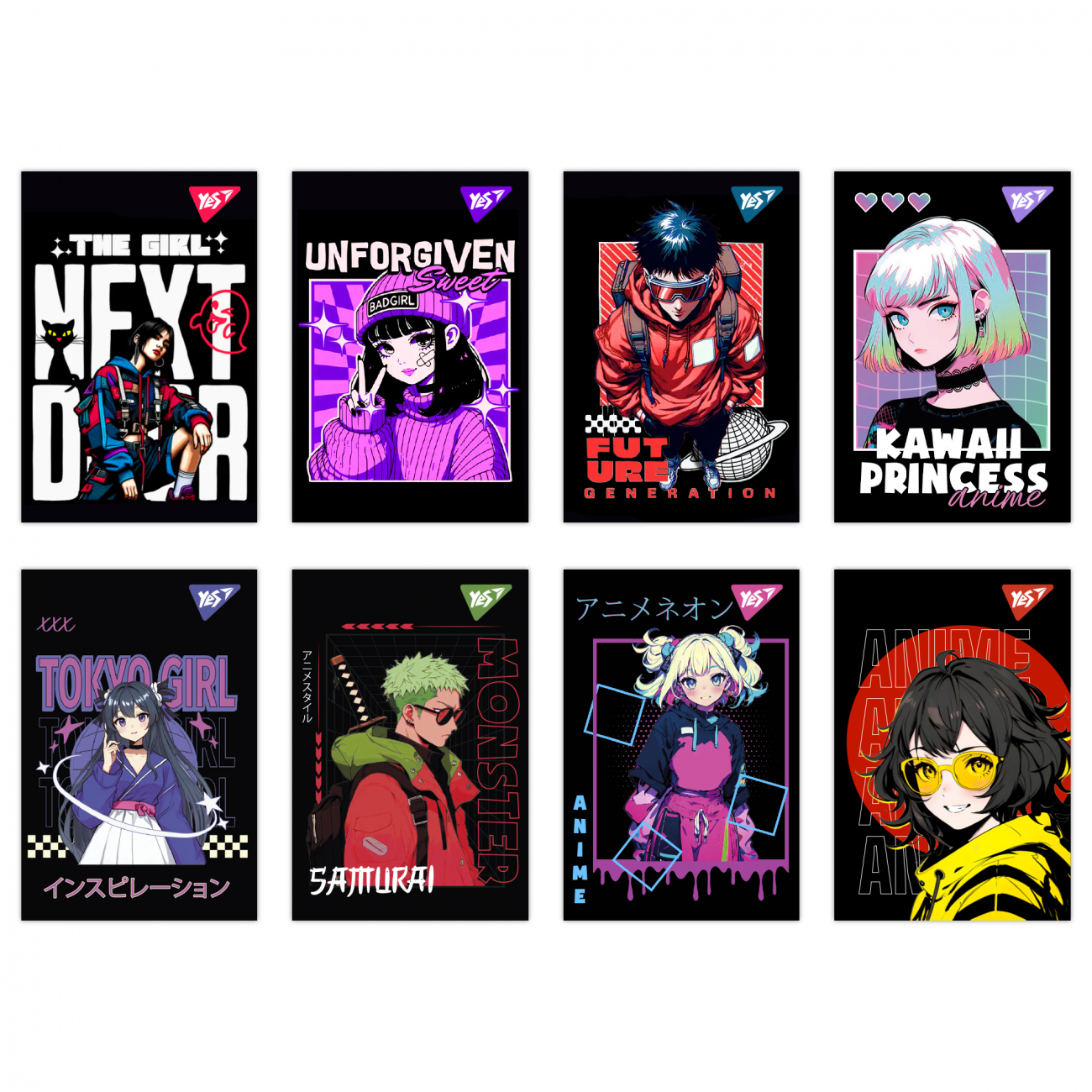 Блокнот А7 48арк. кліт. карт. Future generation,клей №152097/Yes/(40)(320) — фото товару | Канцелярський Сад