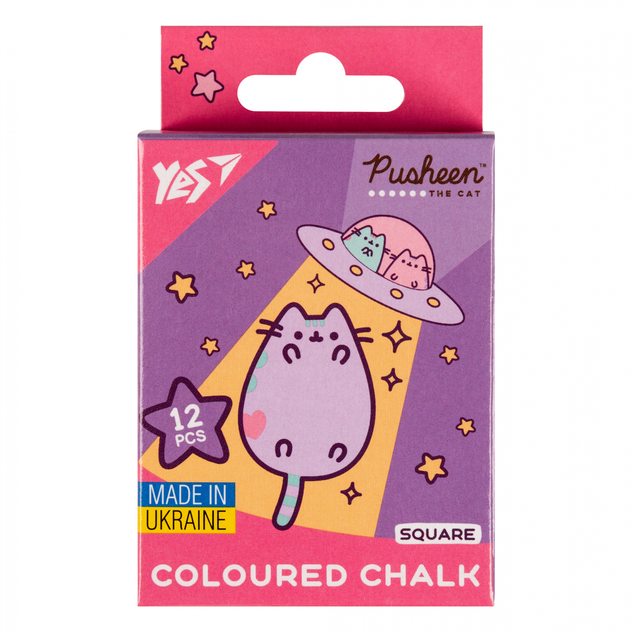 Крейда кольор. "Yes" №400487 12шт квадр. Pusheen(1)(96) — фото товару | Канцелярський Сад