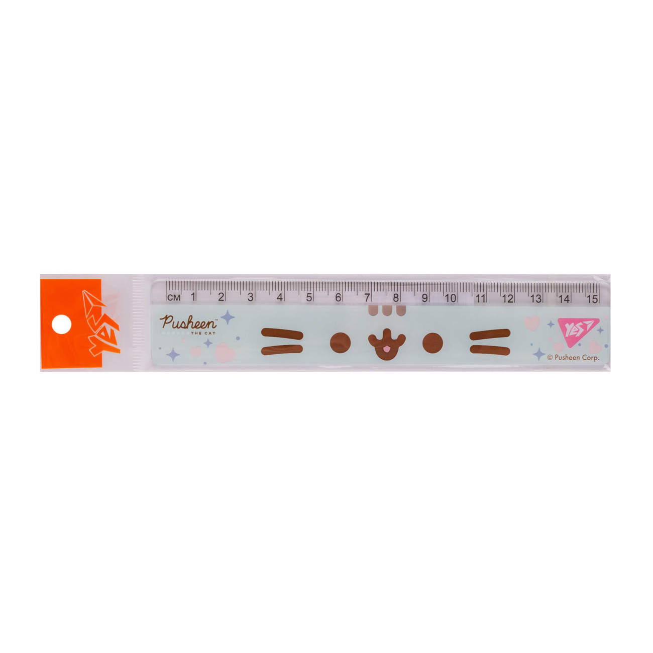 Лінійка пласт. 15см "Yes" Pusheen блакитна №370682(20)(100) — фото товару | Канцелярський Сад
