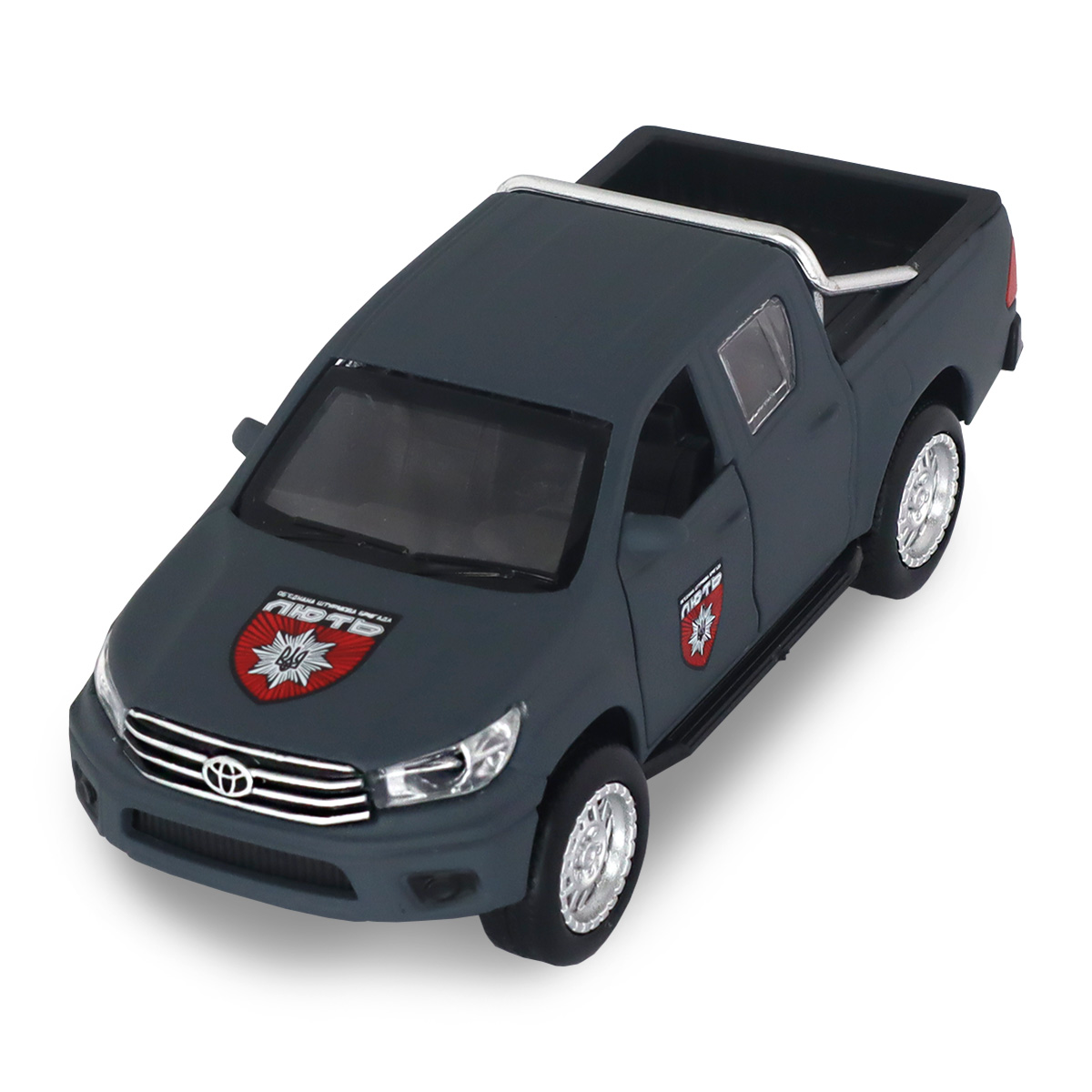 Автомодель "Technodriver" Шеврони Героїв Toyota Nilux ОШБр НПУ Лють №KM6118F/КіддіСвіт/ — фото товару | Канцелярський Сад