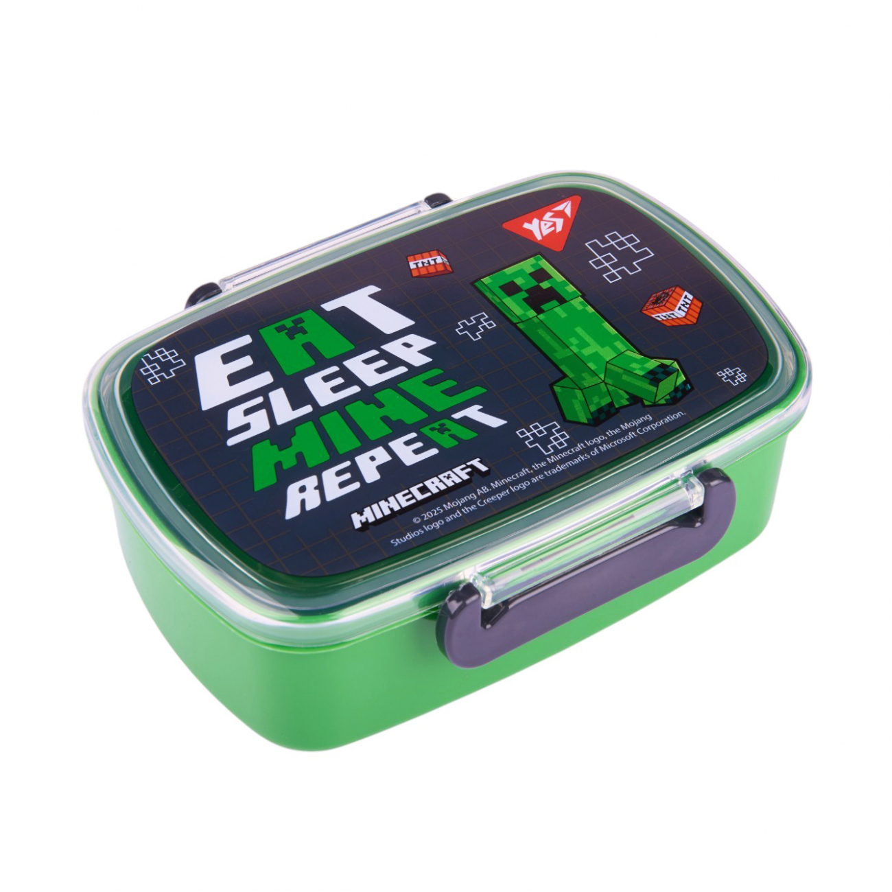 Ланч бокс пласт. "Yes" 750мл Minecraft.Creeper №708366(12)(48) — фото товару | Канцелярський Сад