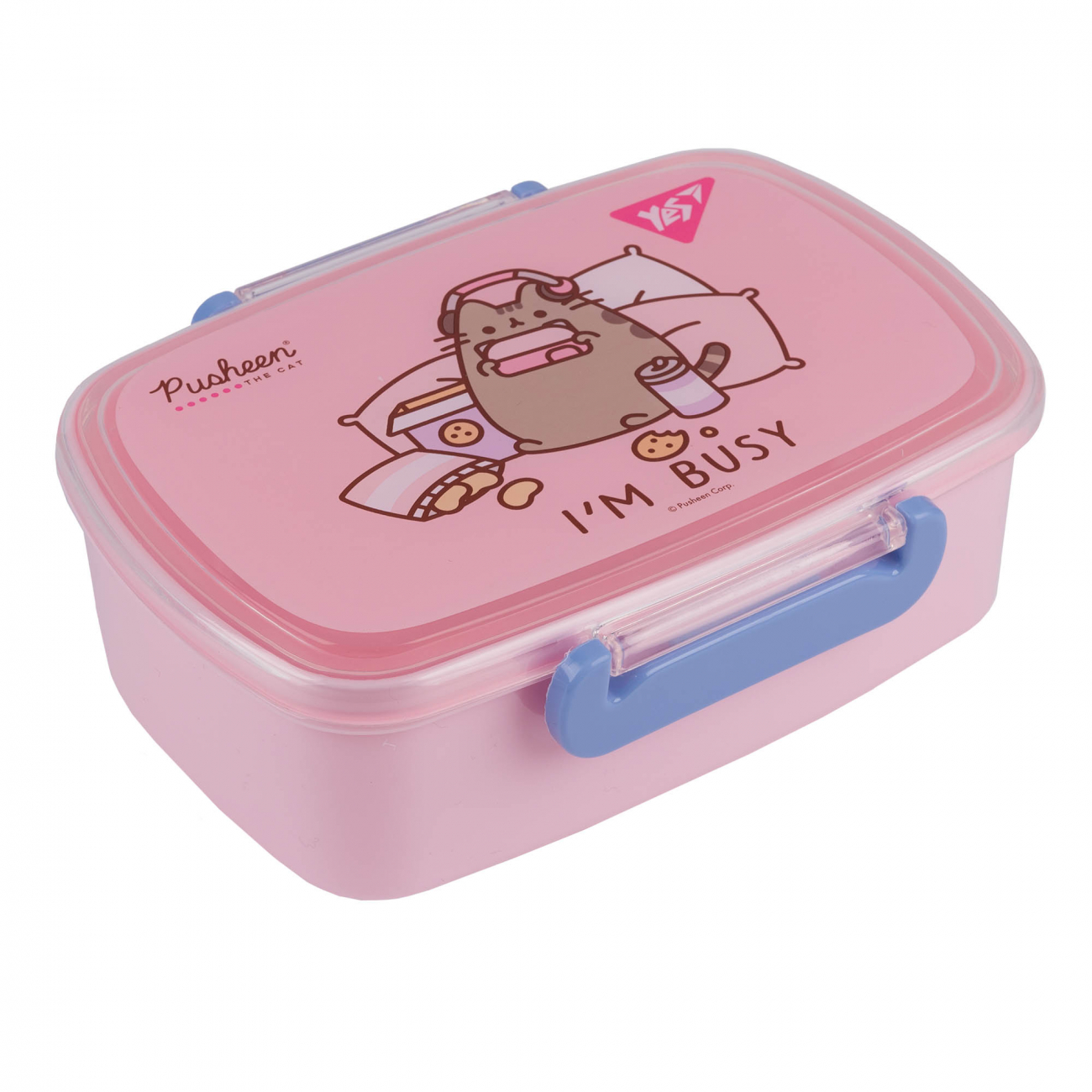 Ланч бокс пласт. "Yes" 750мл Pusheen рожевий №708367(12)(48) — фото товару | Канцелярський Сад