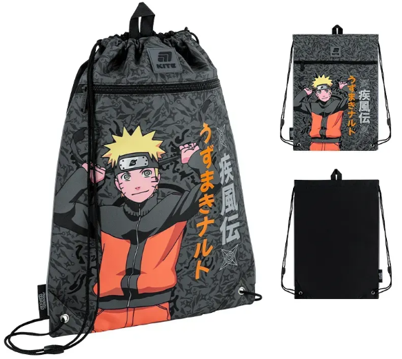 Сумка для взуття "Kite" 601M Naruto Shippuden-2 1від.,1карм. №NR25-601M-2(10) — фото товару | Канцелярський Сад