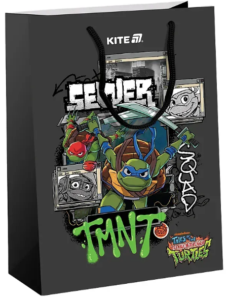 Пакет подарунковий папер. "Kite" №NT25-265 Ninja Turtles 18х24см(5)(280) — фото товару | Канцелярський Сад