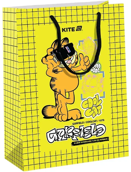 Пакет подарунковий папер. "Kite" №GF25-265 Garfield 18х24см(5)(280) — фото товару | Канцелярський Сад