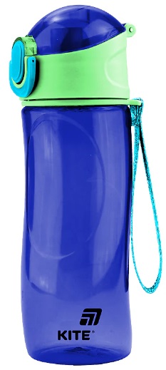 Пляшка для води пласт. "Kite" 530мл синя №K25-400-3(12) — фото товару | Канцелярський Сад