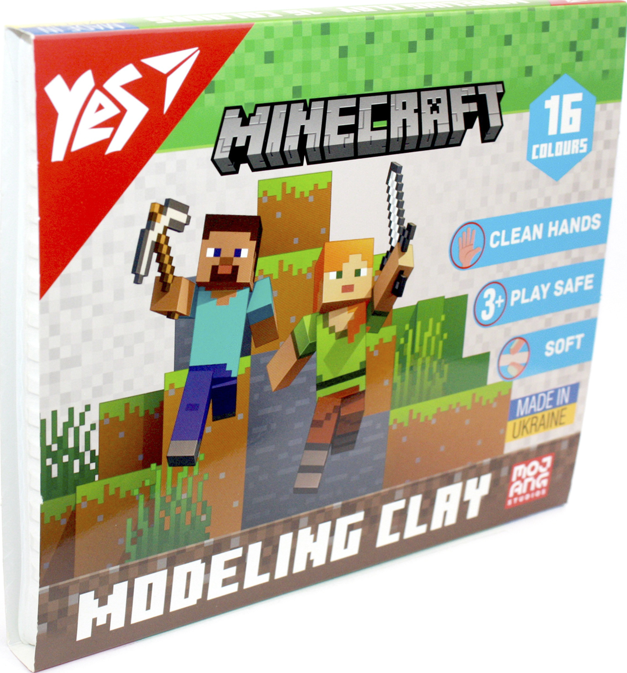 Пластилін "Yes" Minecraft 16 кольор. 320гр №540674(14) — купити | Канцелярський Сад