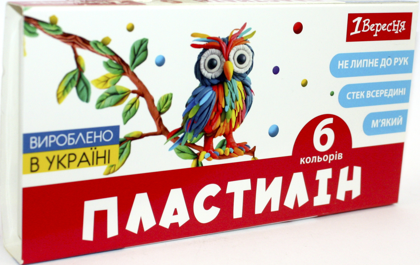Пластилін "1В" Classic 6 кольор. 120гр №540653(40) — фото товару | Канцелярський Сад
