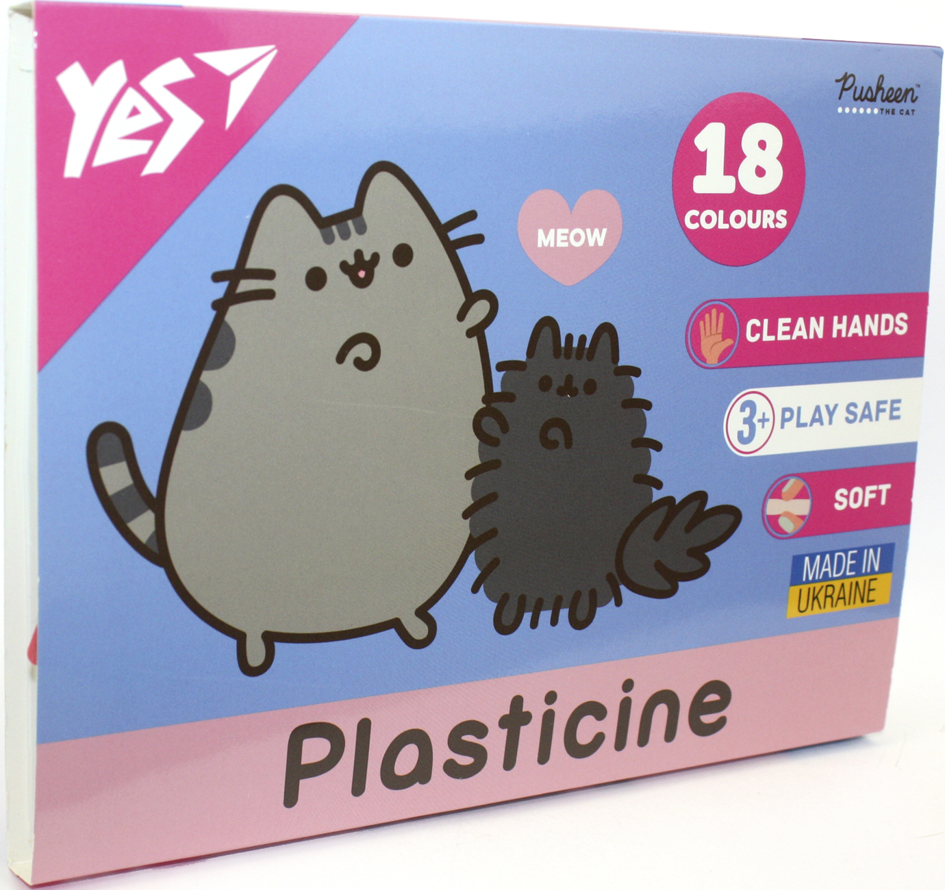 Пластилін "Yes" Pusheen 18 кольор. 360гр №540695(14)(44) — купити | Канцелярський Сад
