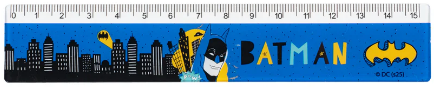Лінійка пласт. 15см "Kite" №DC25-090 DC Batman(100) — фото товару | Канцелярський Сад