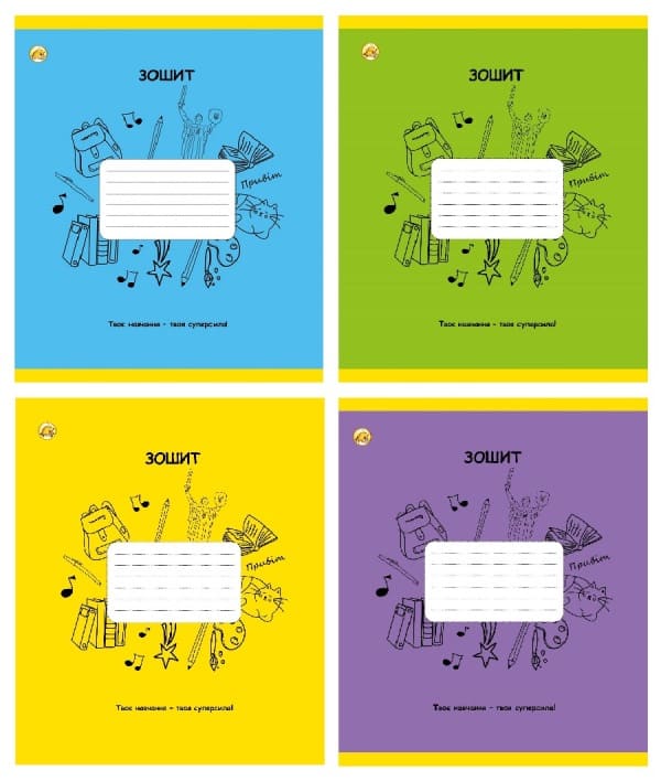 Зошит 12арк. кос.лін. /ТВ/ "Фон (Монохром)" №ТА53111(25)(600) — фото товару | Канцелярський Сад