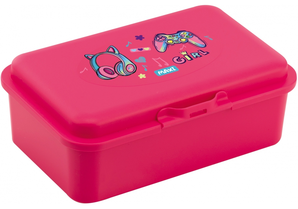 Ланч бокс пласт. "Maxi" 750мл маліновий №MX98131(12) — фото товару | Канцелярський Сад