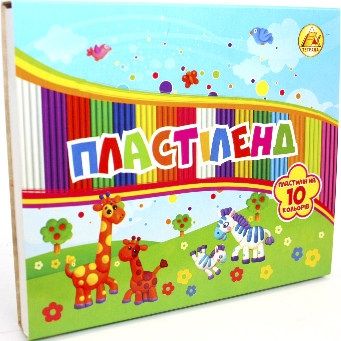 Пластилін "Тетрада" Ліпландія/Пластіленд 10 кольор. 200гр(20) — фото товару | Канцелярський Сад