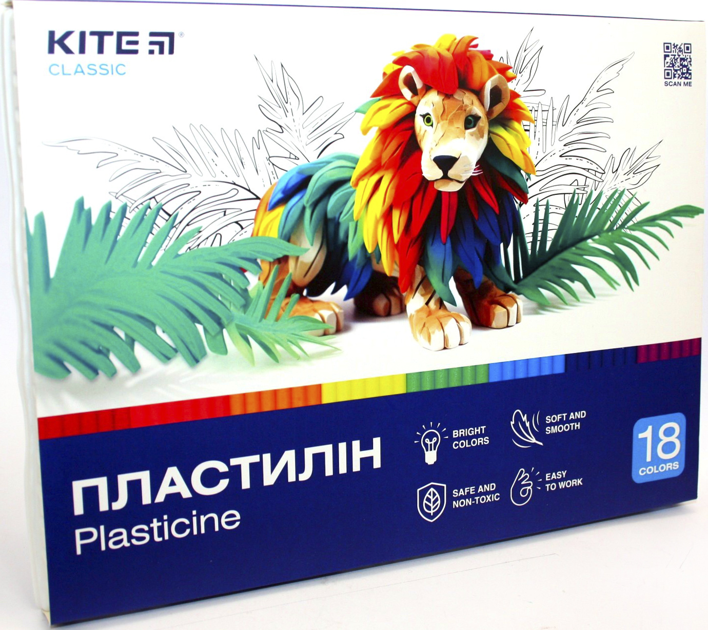 Пластилін "Kite" Classic 18 кольор. 360гр №K-085(14) — фото товару | Канцелярський Сад