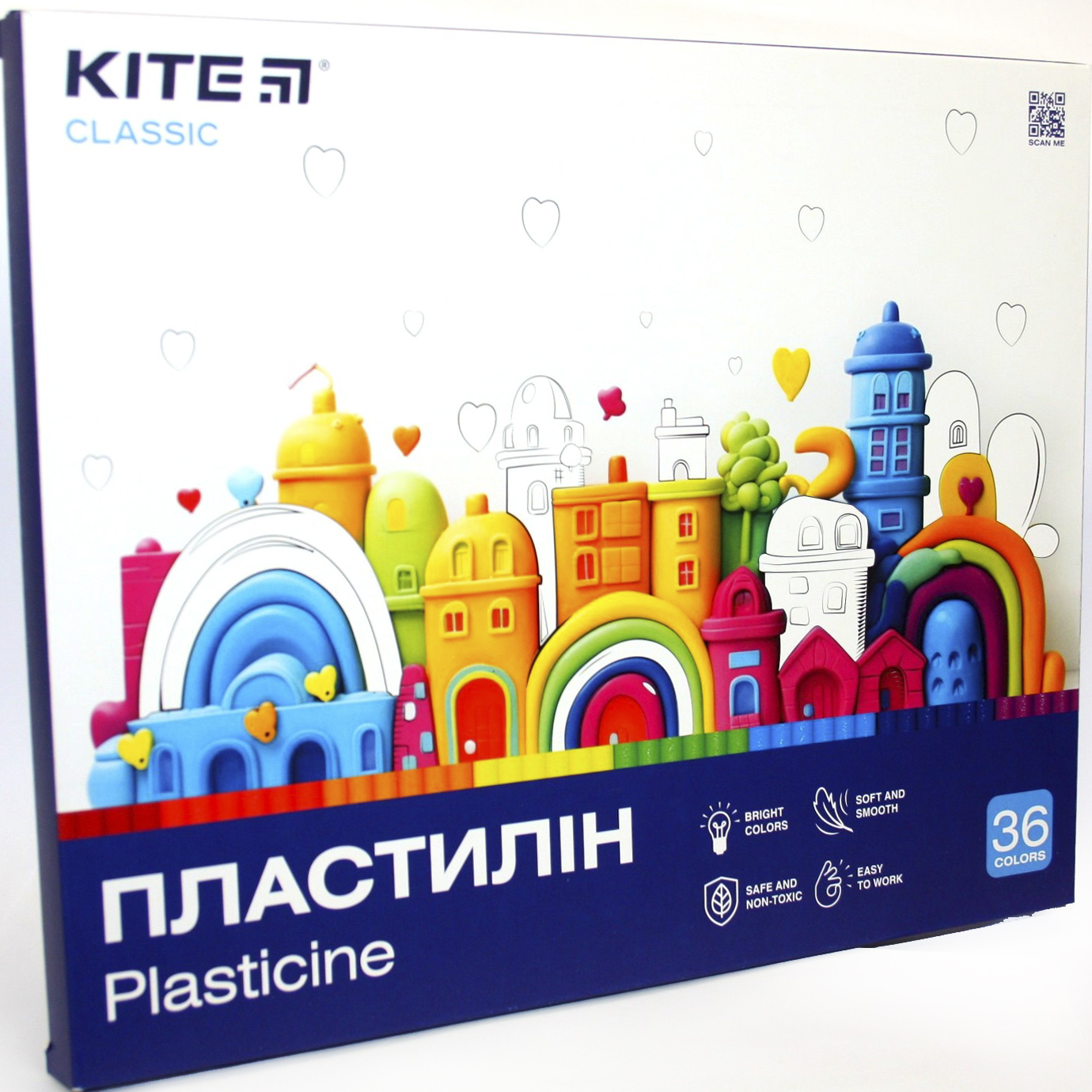 Пластилін "Kite" Classic 36 кольор. 720гр №K-078(7) — фото товару | Канцелярський Сад