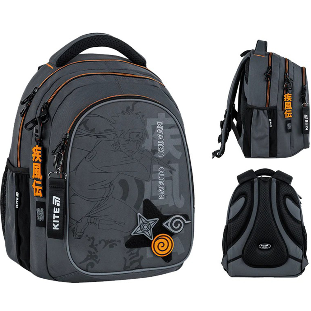 Рюкзак "Kite" Education teens Naruto Shippuden 3від.,3карм. №NR25-8001M(6)(10) — фото товару | Канцелярський Сад