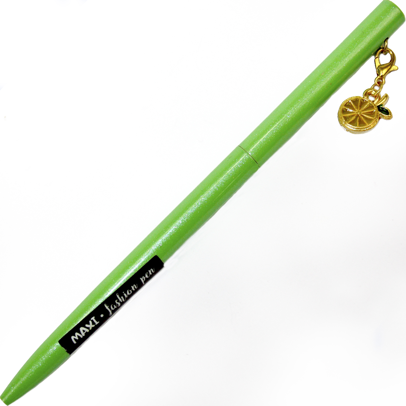 Ручка кульк.метал. "Maxi" №MX16336 Помаранч,з брелоком,синя(10)(50) — фото товару | Канцелярський Сад