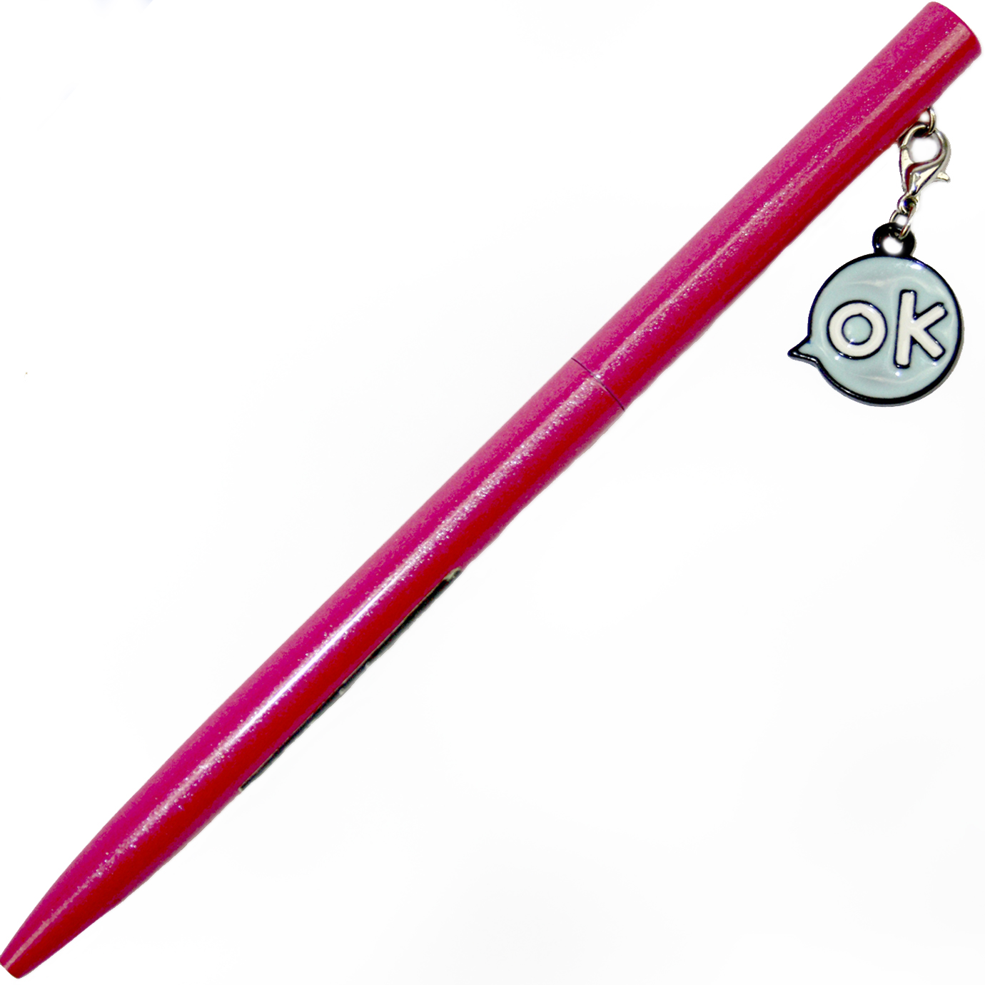 Ручка кульк.метал. "Maxi" №MX16338 OK,з брелоком,синя(10)(50) — фото товару | Канцелярський Сад