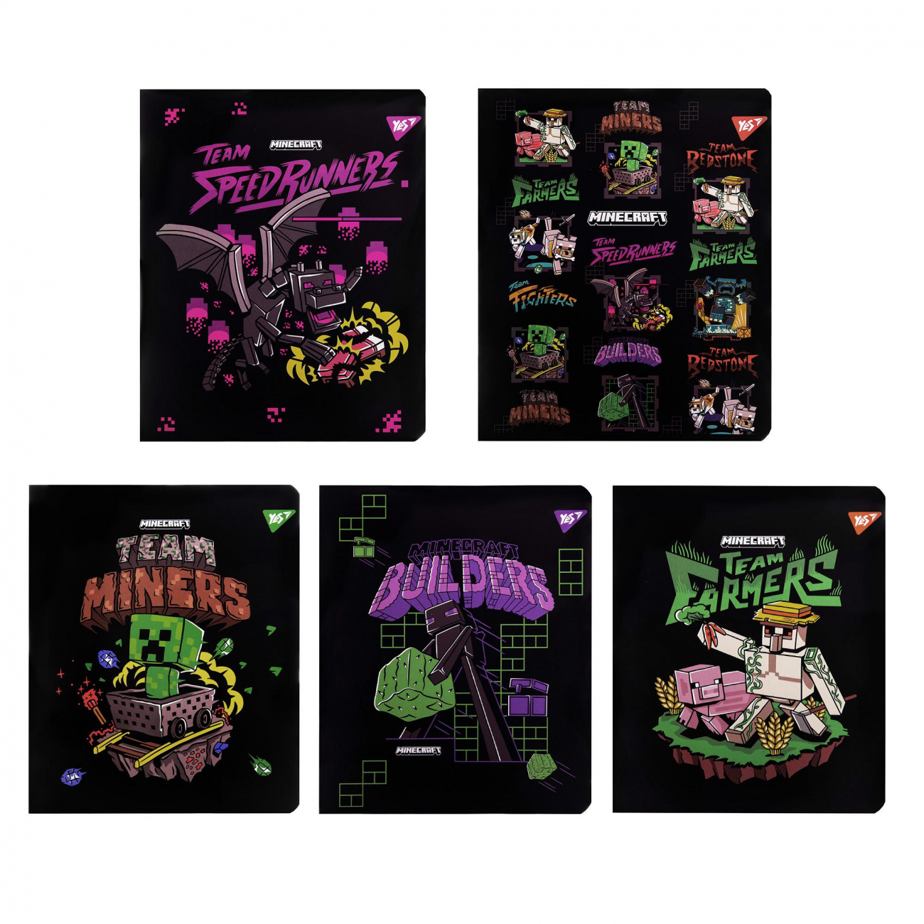 Зошит А5 YES 18арк. кліт. "Minecraft. Team" №767522(10)(200) — фото товару | Канцелярський Сад