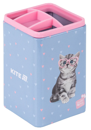 Стакан для ручок "Kite" №SP25-105 квадр. Studio Pets(12) — фото товару | Канцелярський Сад