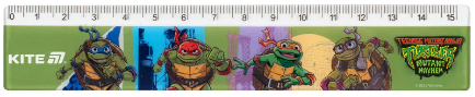 Лінійка пласт. 15см "Kite" №NT25-090 Ninja Turtles(100) — фото товару | Канцелярський Сад