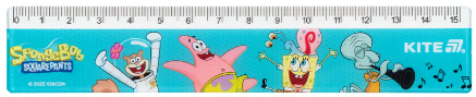 Лінійка пласт. 15см "Kite" №SB25-090 Sponge Bob(100) — фото товару | Канцелярський Сад