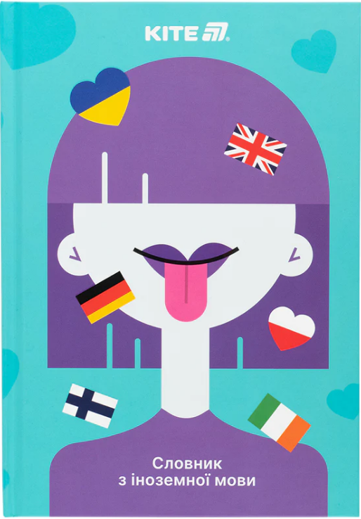 Зошит "Словник з іноземної мови" А5 60арк. тв. обкл. Girl №К25-407-1/Kite/(20) — фото товару | Канцелярський Сад