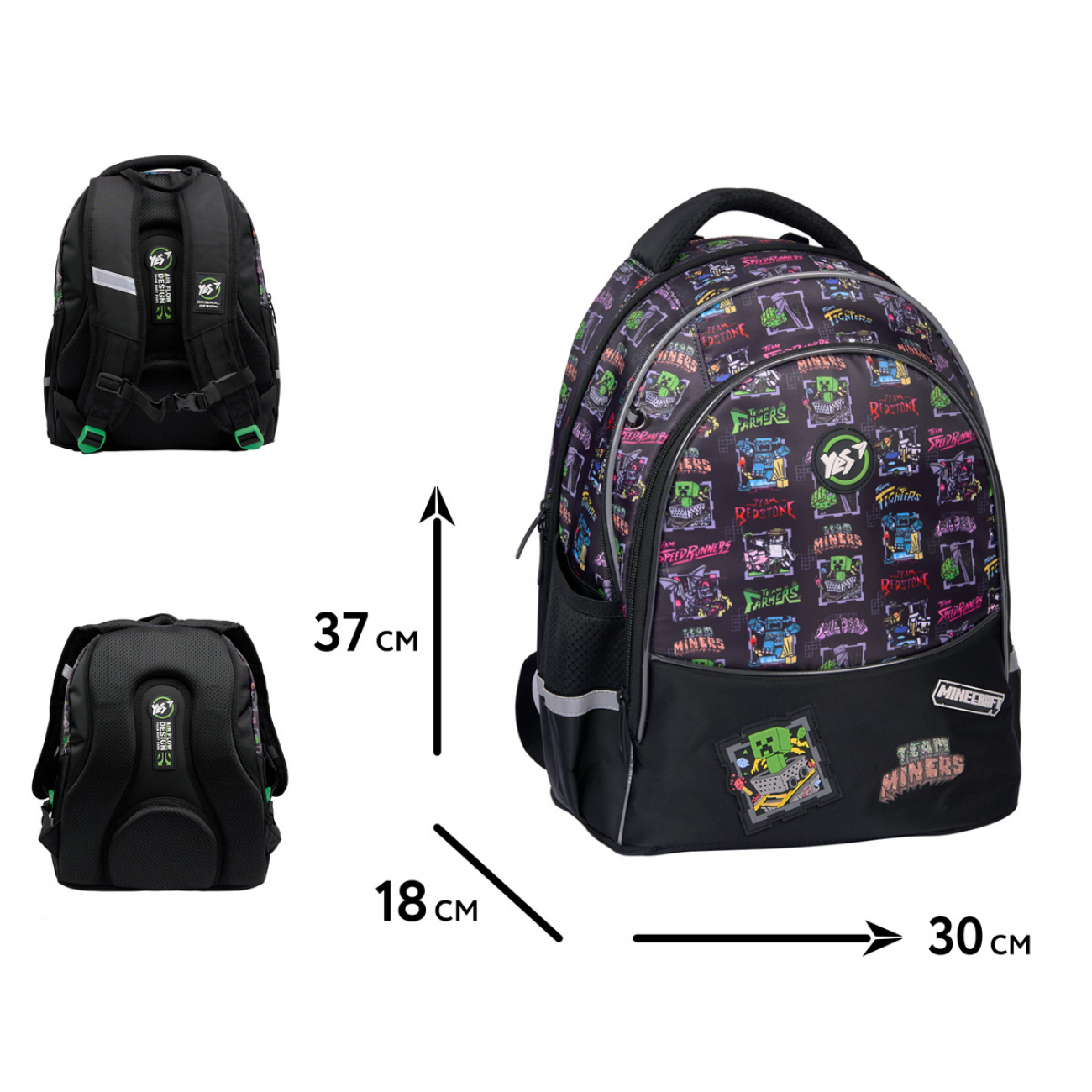 Рюкзак "Yes" TS-52 Р-25 Minecraft Comix 3від.,2карм. №559943(10) — фото товару | Канцелярський Сад