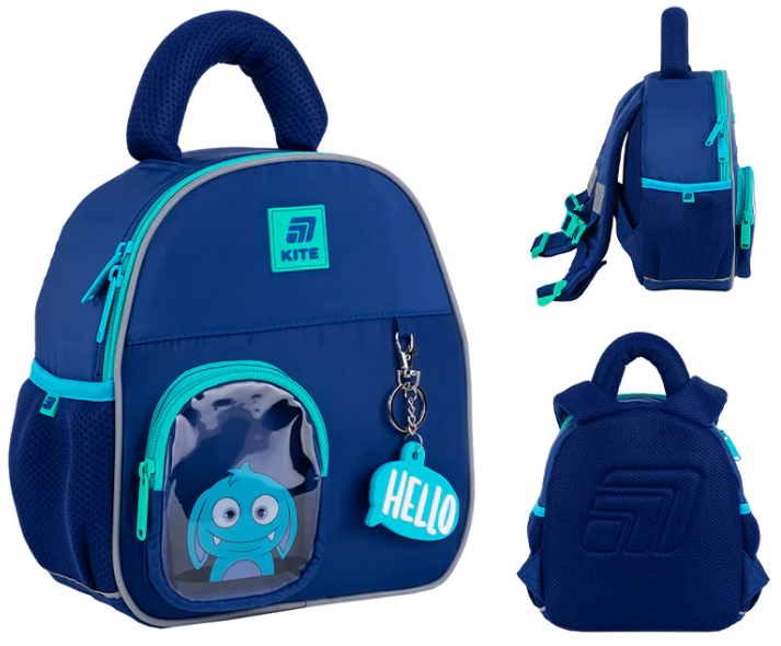 Рюкзак "Kite" Kids Hello Monster 1від.,3карм. №K25-2737XXS-3 — фото товару | Канцелярський Сад