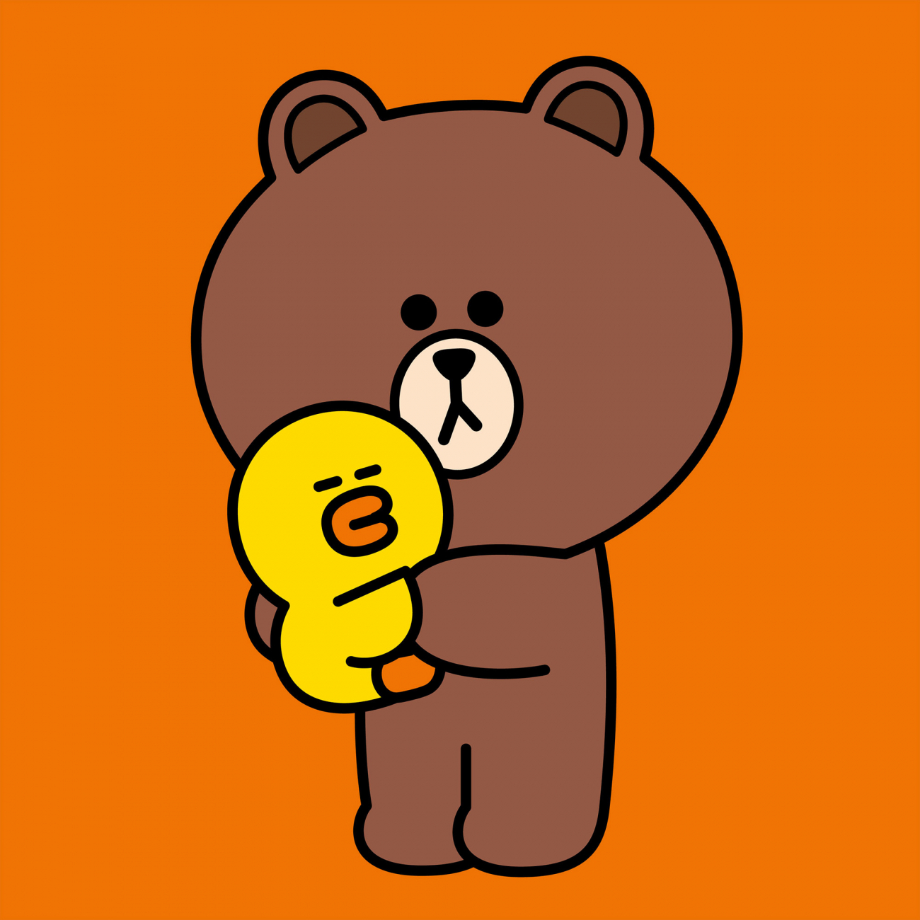 Картини по номерах "Лайн Френдс. Браун та Саллі" 25х25см,полотно кольорове №955019/Santi/ — фото товару | Канцелярський Сад