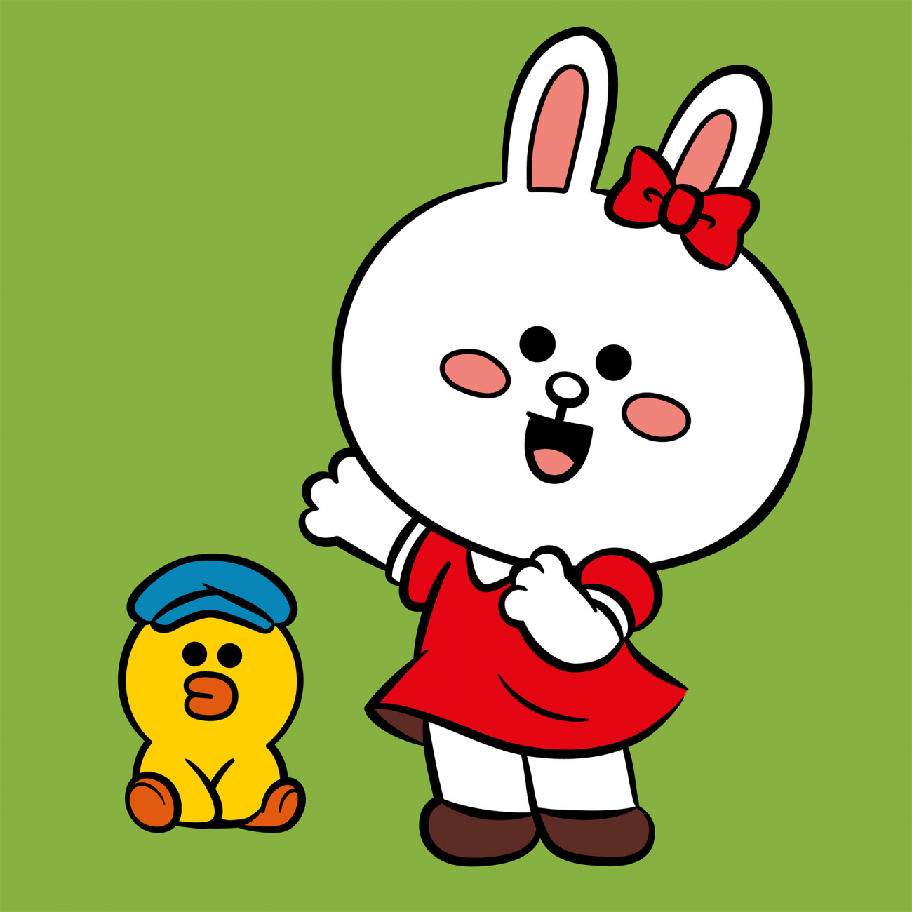 Картини по номерах "Лайн Френдс. Коні та Саллі" 25х25см,полотно кольорове №955016/Santi/ — фото товару | Канцелярський Сад