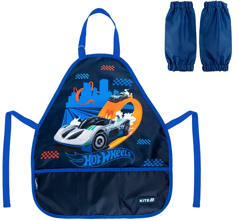 Фартух для творч. "Kite" №HW25-161 Hot Wheels — фото товару | Канцелярський Сад