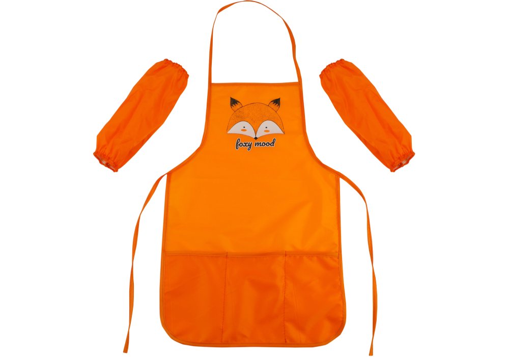 Фартух для творч. з нарукавниками "Maxi" №MX61490-06 49х30см, 4-7років, помаранчевий(20) — купити | Канцелярський Сад