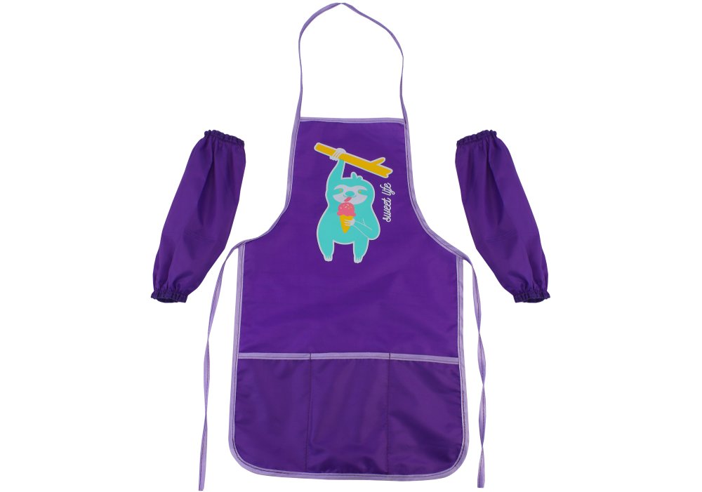 Фартух для творч. з нарукавниками "Maxi" №MX61490-12 49х30см, 4-7років, фіолетовий(20) — фото товару | Канцелярський Сад