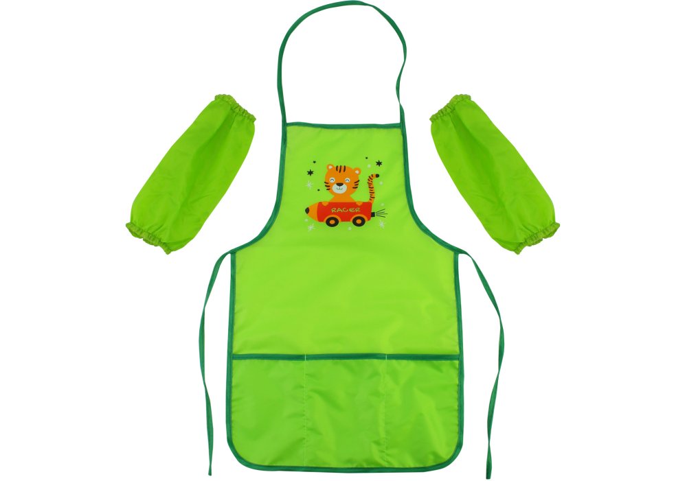 Фартух для творч. з нарукавниками "Maxi" №MX61490-13 49х30см, 4-7років, салатовий(20) — купити | Канцелярський Сад