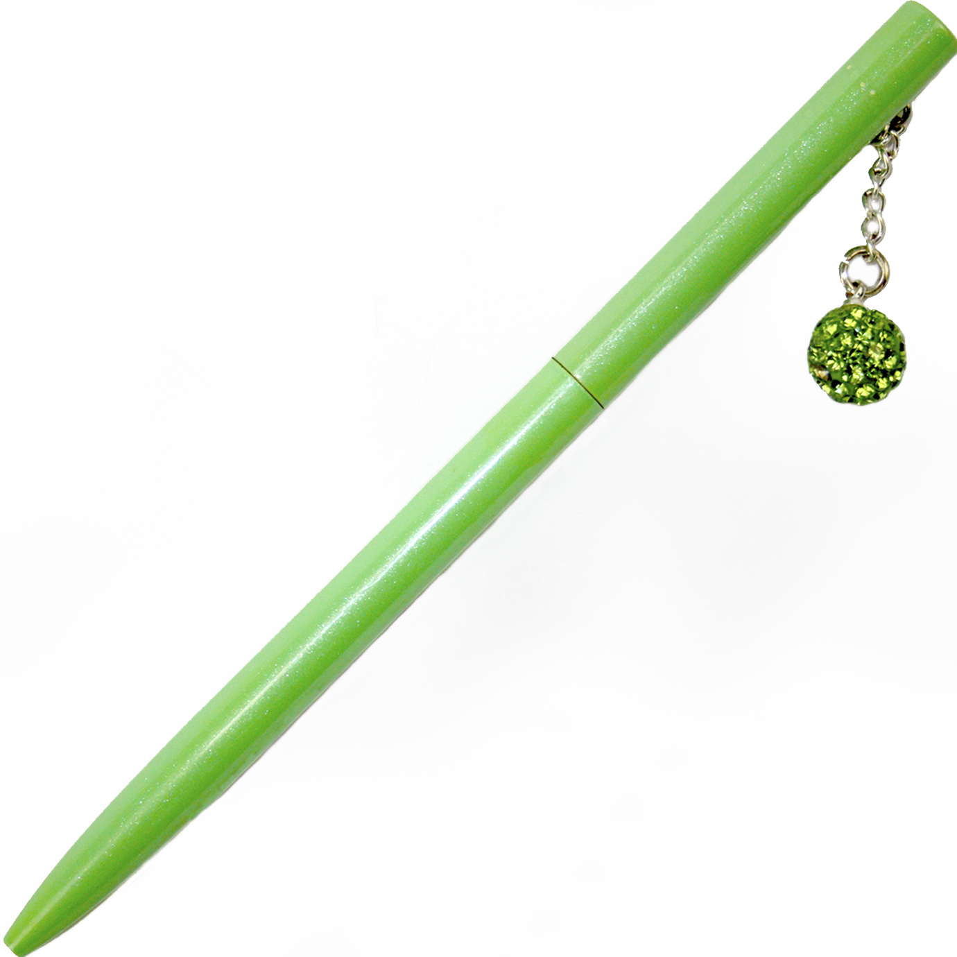 Ручка кульк.метал. "Maxi" №MX16353,із сяючим брелоком, вкритим кристалами,синя(10)(50) — фото товару | Канцелярський Сад