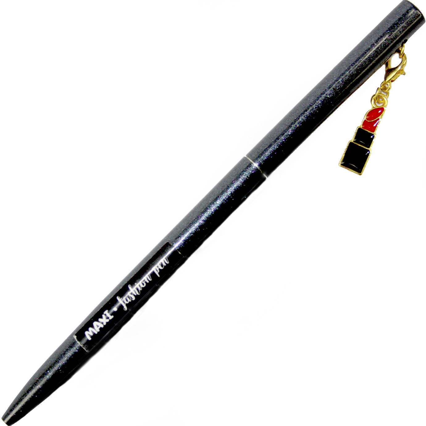 Ручка кульк.метал. "Maxi" №MX16354 Помада,з брелоком,синя(10)(50) — фото товару | Канцелярський Сад