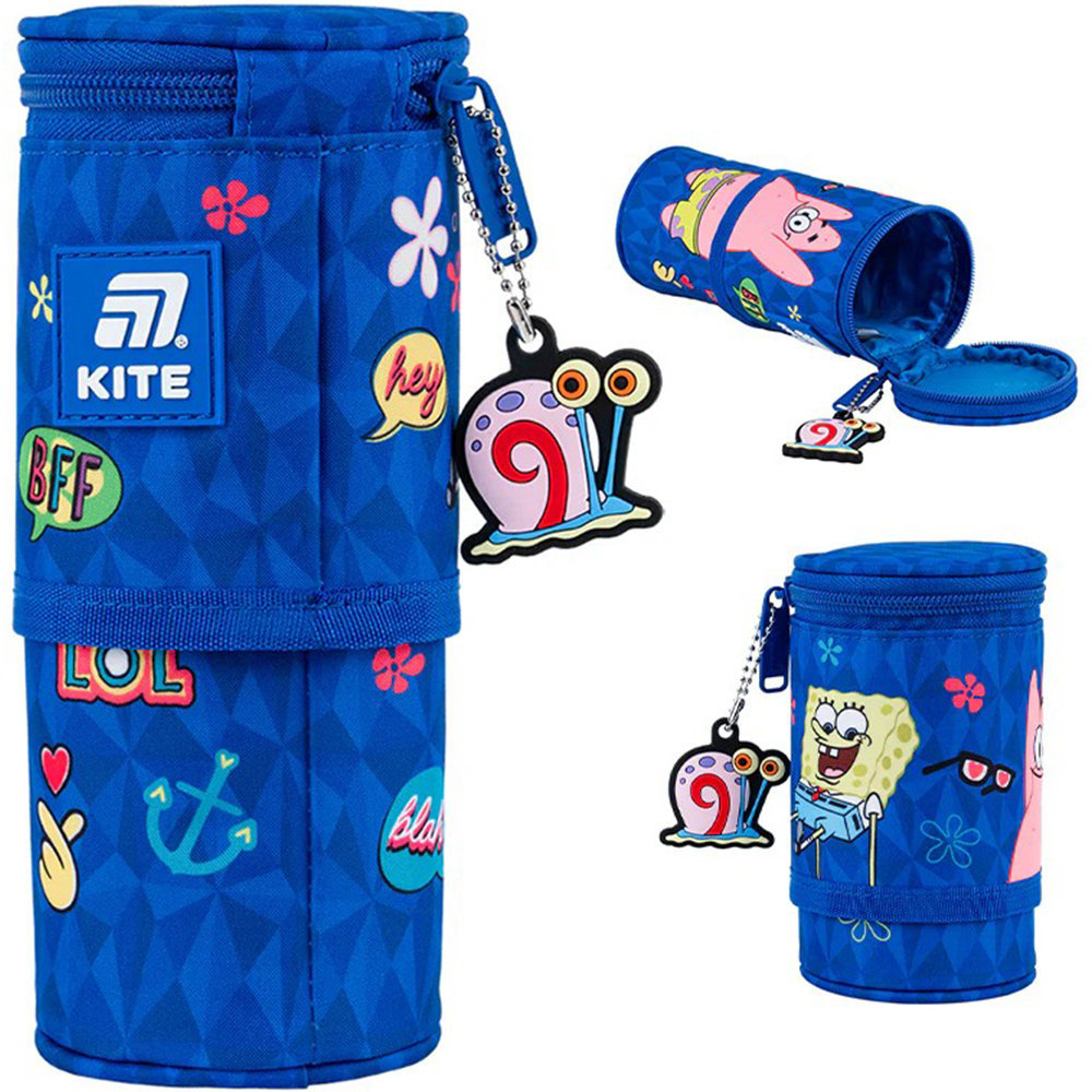 Пенал "Kite" SpongeBob SquarePants 1від.,м'який №SB25-684(48) — фото товару | Канцелярський Сад