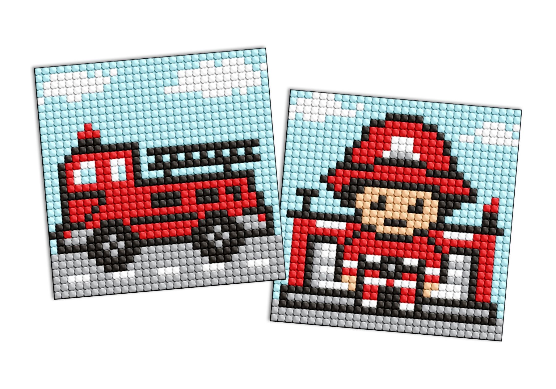 Набір з алмазною мозаїкою"Професії.Пожежник"9х9см,на самоклеючій основі для дітей№AMS1099 — фото товару | Канцелярський Сад