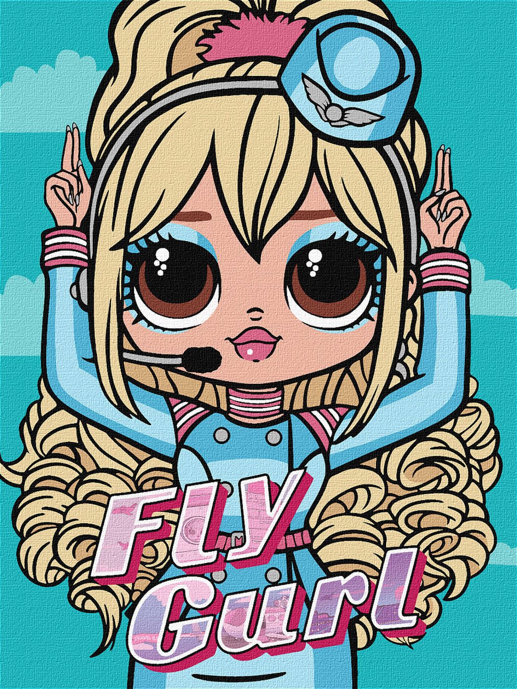 Картини по номерах акрил.для діт."L.O.L.Surprise!OMG FlyGurl"зі страз.30х40см№KHO6275 — фото товару | Канцелярський Сад