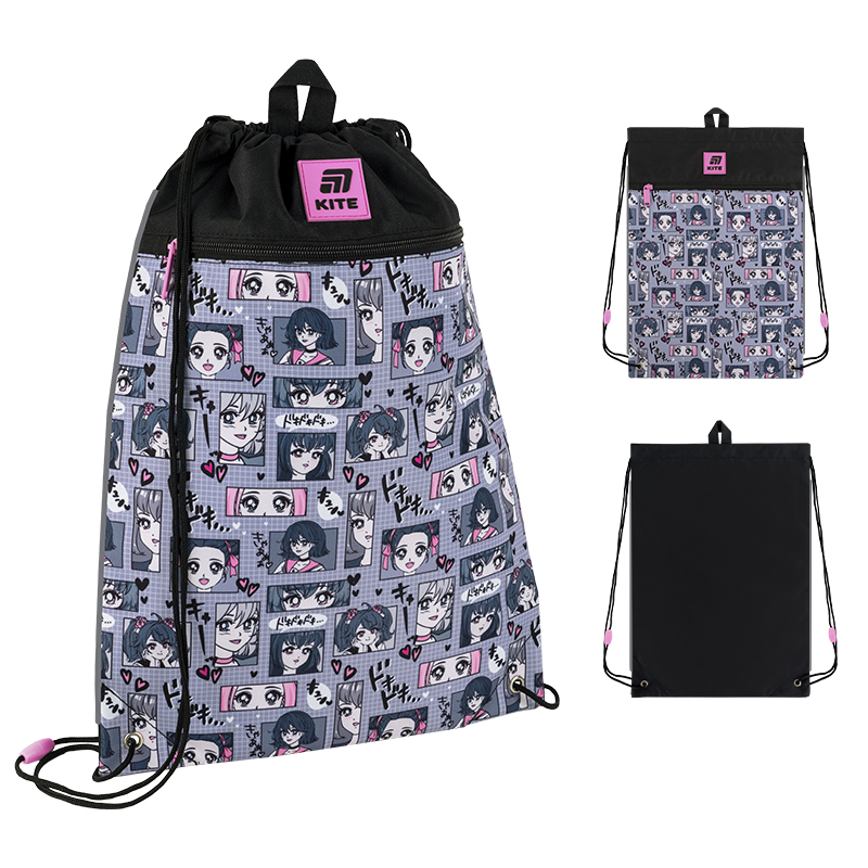 Сумка для взуття "Kite" 600M Anime Girl №K25-601M-9(10)(50) — купити | Канцелярський Сад