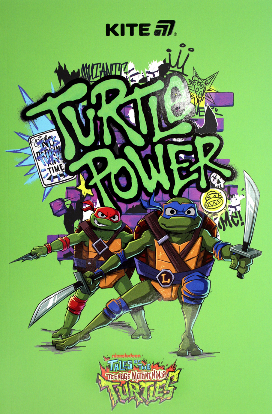 Блокнот А5 64арк. б/лін. м'яка обкл. Ninja Turtles термобіндер №NT25-193-1/Kite/(10) — фото товару | Канцелярський Сад
