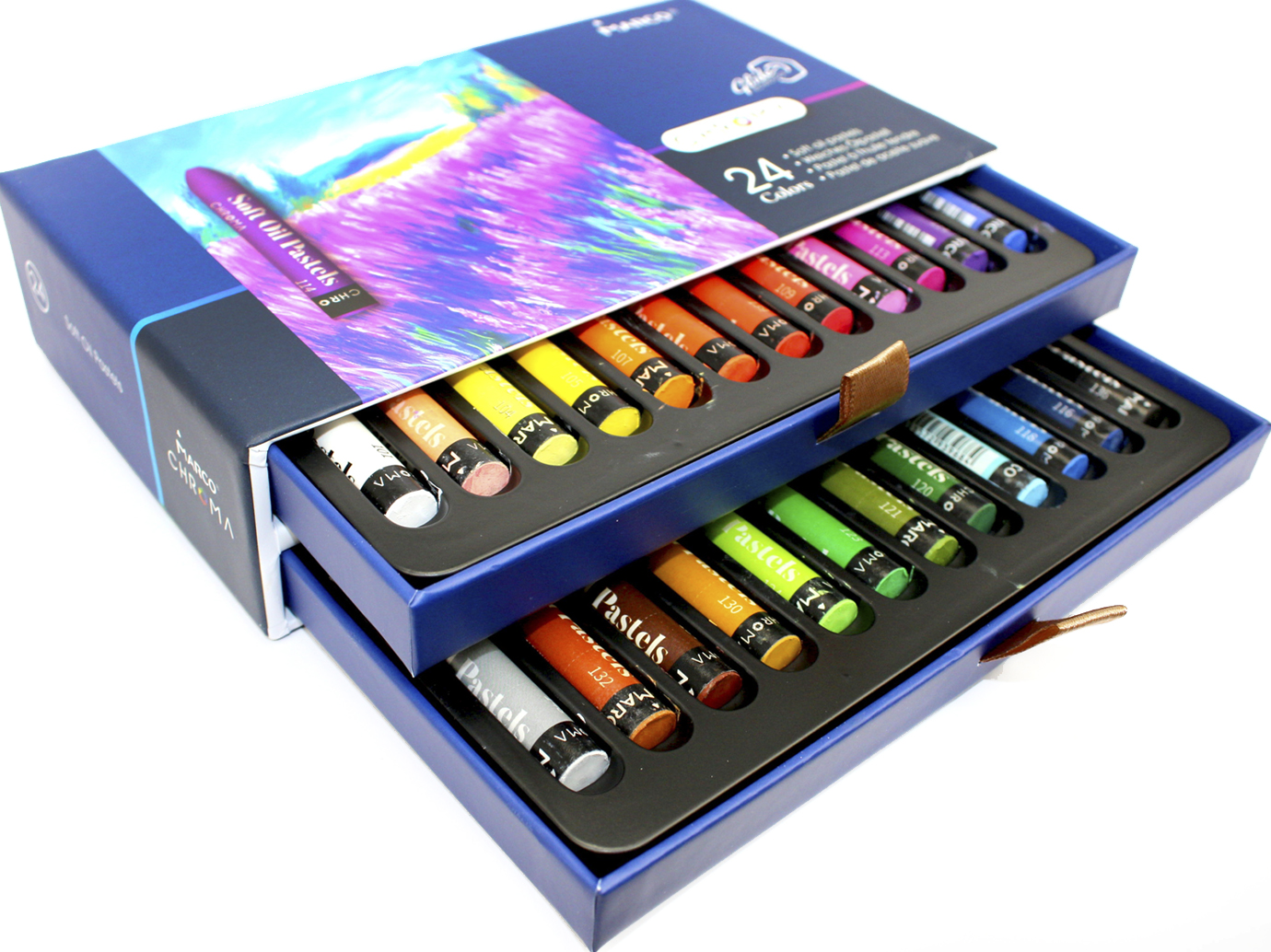 Набір олівців-пастелі 24кольор. "Marco" Chroma №E1091-24CB(12)(36) — фото товару | Канцелярський Сад