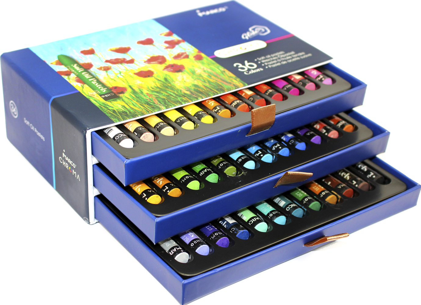 Набір олівців-пастелі 36кольор. "Marco" Chroma №E1091-36CB(12)(24) — фото товару | Канцелярський Сад