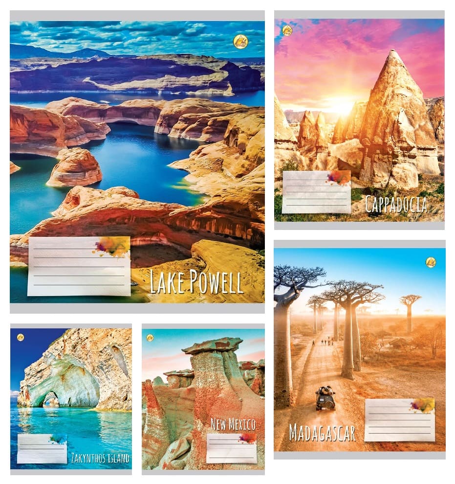 Зошит 24арк. лін. /ТВ/ "Ландшафти" №ТА52308(20)(320) — фото товару | Канцелярський Сад