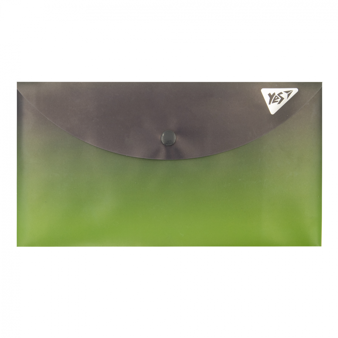 Папка-конверт "Yes" №492296 А6 Fusion на кнопці,сіро-зелена(10) — фото товару | Канцелярський Сад